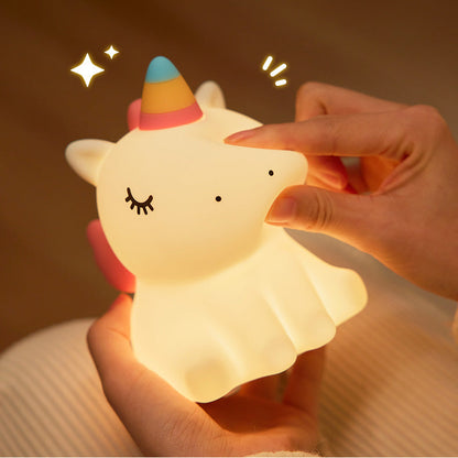Veilleuse Licorne en Silicone – Lumière Douce pour Enfant