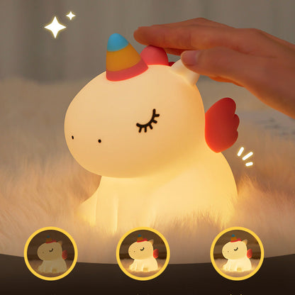 Veilleuse Licorne en Silicone – Lumière Douce pour Enfant
