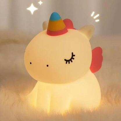 Veilleuse Licorne en Silicone – Lumière Douce pour Enfant