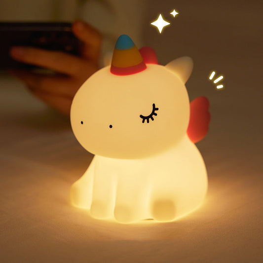 Veilleuse Licorne en Silicone – Lumière Douce pour Enfant
