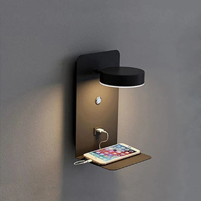 Liseuse Lampe de Chevet avec Port USB et Étagère