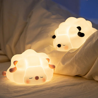 Veilleuse Mouton en Silicone – Lumière Douce pour Bébé