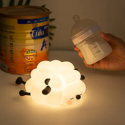 Veilleuse Mouton en Silicone – Lumière Douce pour Bébé