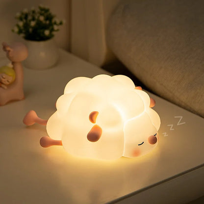 Veilleuse Mouton en Silicone – Lumière Douce pour Bébé