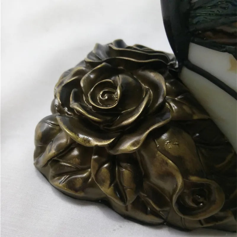 Lampe Tiffany Papillon en Verre et Métal