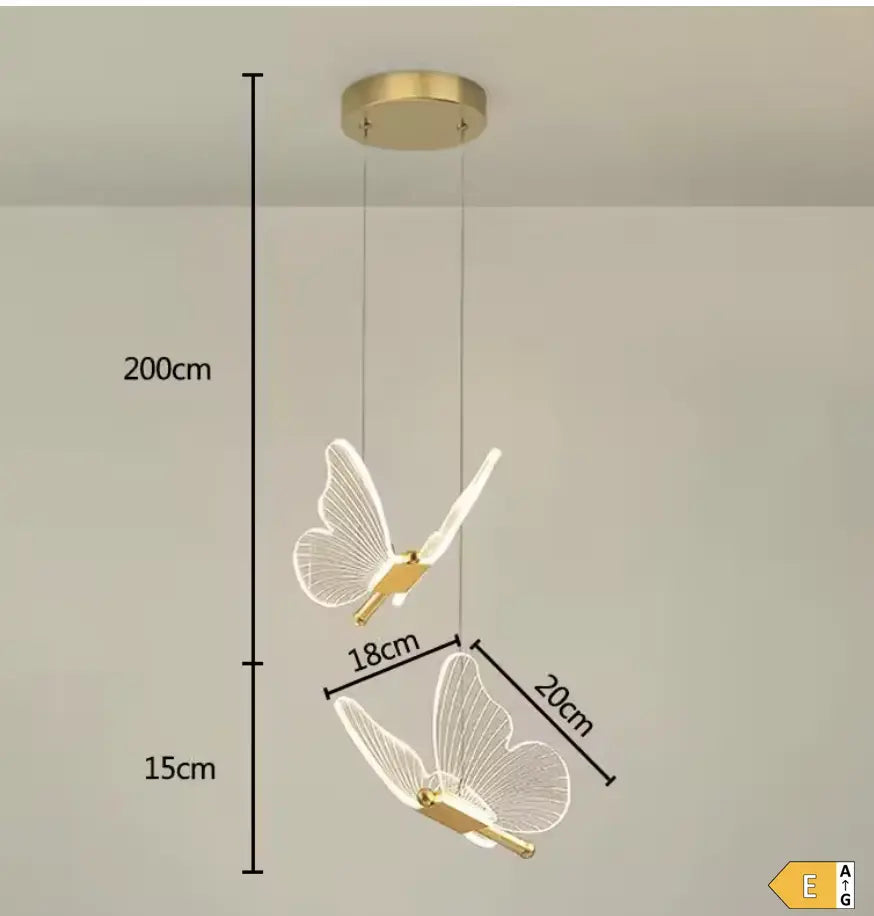Lampe Suspension Papillon – Luminaire Décoratif Poétique