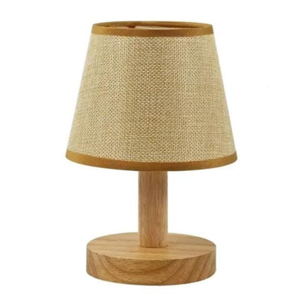 Petite Lampe de Chevet en Bambou et Tissu
