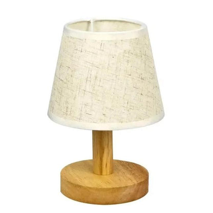 Petite Lampe de Chevet en Bambou et Tissu