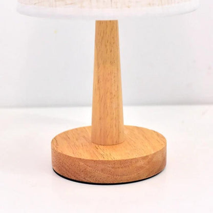 Petite Lampe de Chevet en Bambou et Tissu