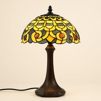 Lampe de Style Tiffany en Verre et Métal – 30x48 cm