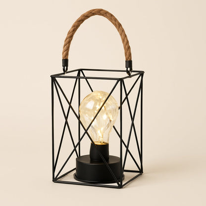 Lampe de Chevet en Métal Noir – Style Industriel