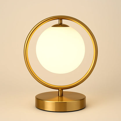 Lampe Boule en Métal Doré et Verre – Éclairage Décoratif
