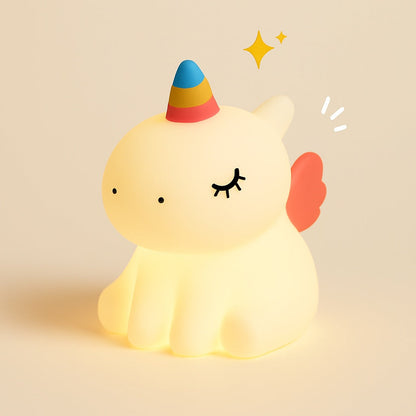 Veilleuse Licorne en Silicone – Lumière Douce pour Enfant