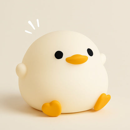 Veilleuse Bébé Canard en Silicone Rechargeable