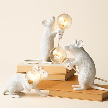 Lampe de Chevet Souris en Résine – Déco Originale
