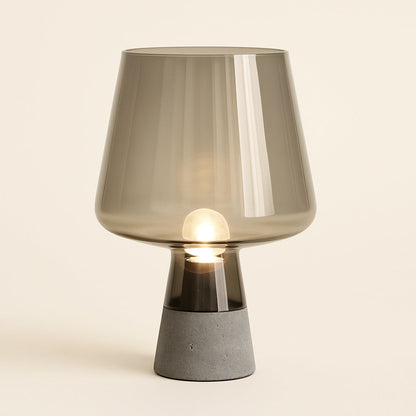 Lampe de Chevet en Ciment et Verre – Style Contemporain