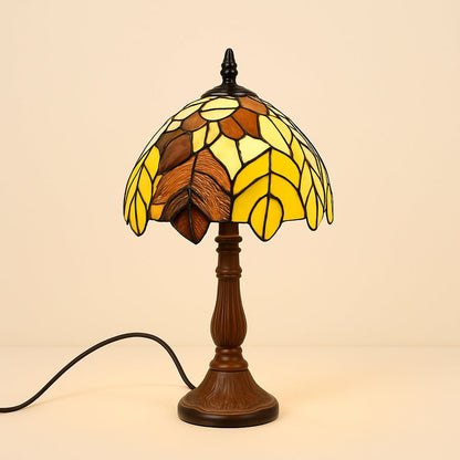 Lampe Tiffany Feuillage Doré – Style Art Nouveau