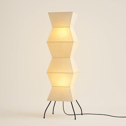 Lampadaire en Papier de Riz – Design Japonais Sculptural
