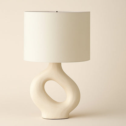 Lampe de Chevet Scandinave en Céramique et Tissu