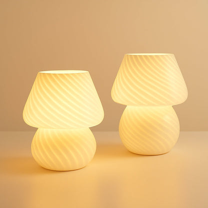 Lampe de Chevet en Verre Artisanal – 3 Niveaux de Lumière