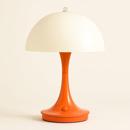 Lampe de chevet champignon orange rechargeable
