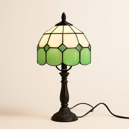 Lampe Tiffany Vitrail Vert Émeraude – Style Classique