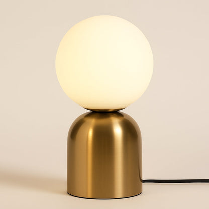 Lampe Boule en Verre à Poser – Base Métal Doré