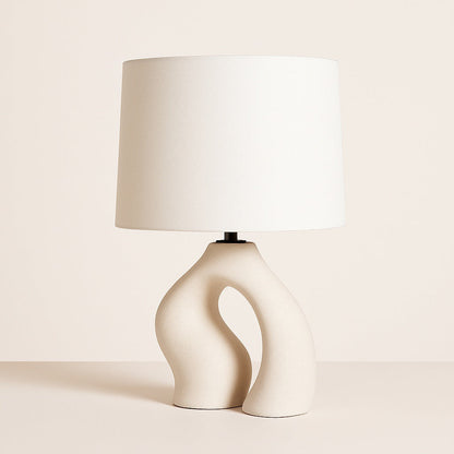 Lampe de Chevet Scandinave en Céramique et Tissu