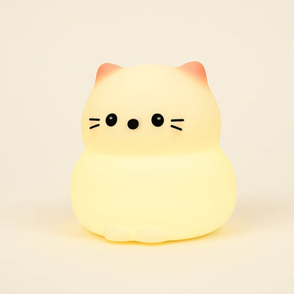 Veilleuse Chat en Silicone Souple pour Bébé et Enfant