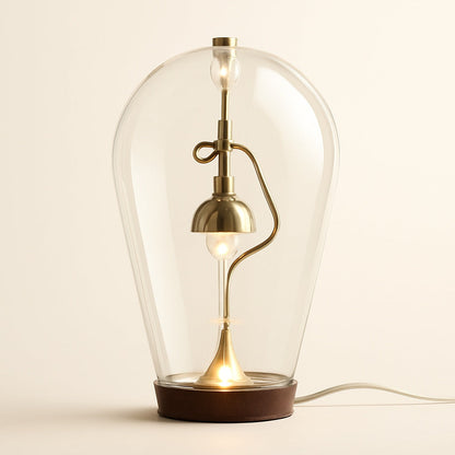 Lampe de Chevet Vintage en Verre et Métal