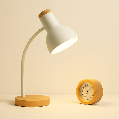 Lampe de Chevet de Lecture en Bois et Métal