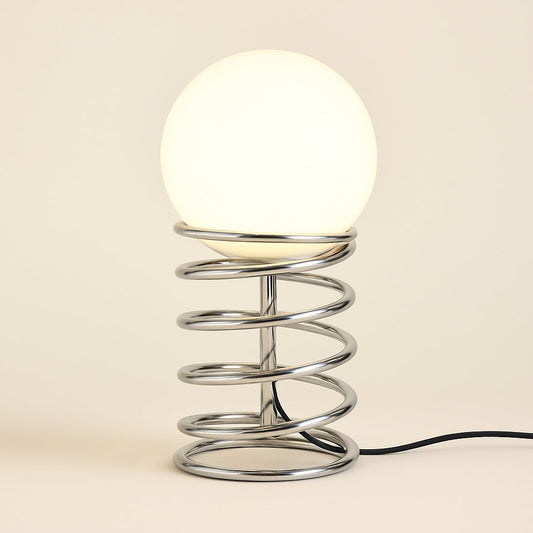 Lampe de Chevet Boule Design en Métal et Verre