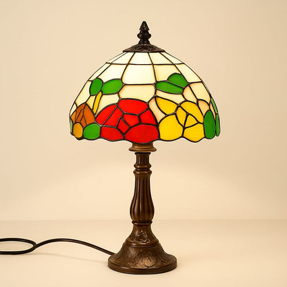 Lampe Tiffany Jardin Fleuri – Vitrail Floral Coloré