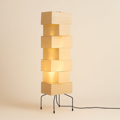 Lampadaire Japonais en Papier de Riz – Style Zen