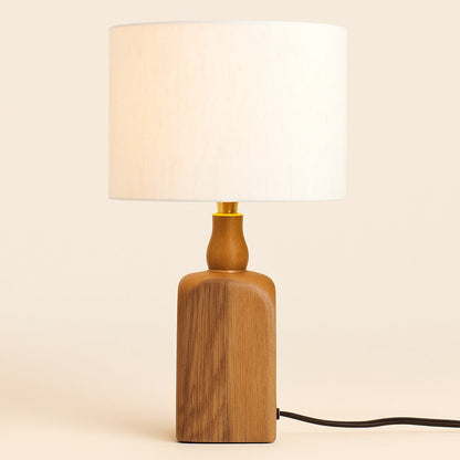 Lampe de Chevet en Bois Naturel Faite Main