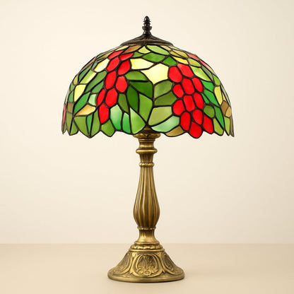 Lampe Tiffany Grenat en Vitrail – Décor Élégant