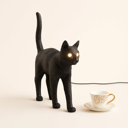 Lampe Chat LED en Résine – Déco Lumineuse Originale