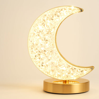 Lampe de Chevet Lune en Cristal avec Contrôle Tactile