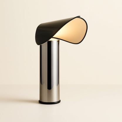 Lampe à Poser Design en Acier Inoxydable et Tissu