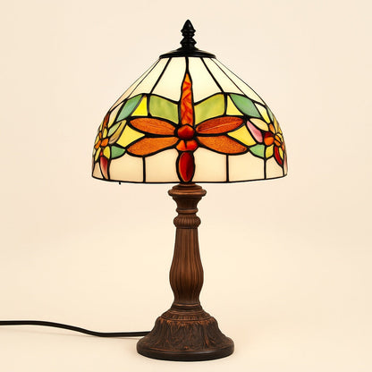 Lampe Tiffany Libellule Impériale – Vitrail Artisanal
