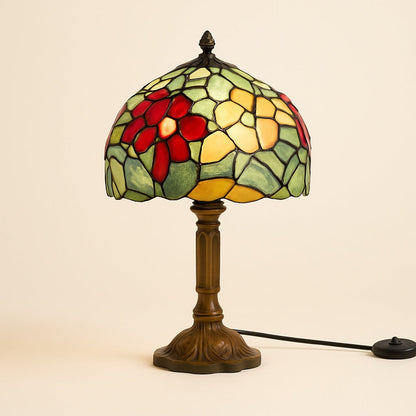 Lampe Tiffany Rubis en Vitrail Artisanale