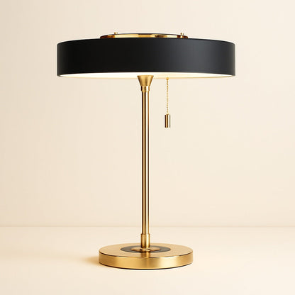 Lampe de Chevet Nordique Métal Noir et Doré