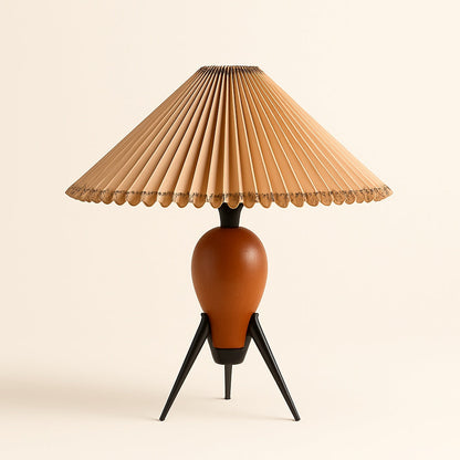 Lampe Japonaise sur Pied en Bois et Tissu