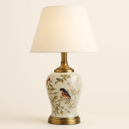 Lampe de Chevet en Céramique Peinte à la Main