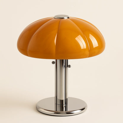 Lampe de Chevet Design Citrouille en Verre et Métal