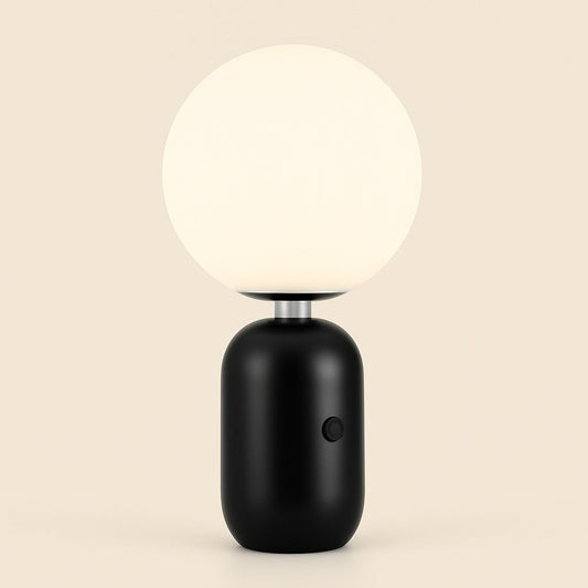 Lampe de Chevet Boule Style Nordique – Métal et Verre