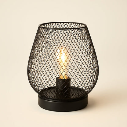 Lampe de Chevet sur Piles en Métal Ajouré