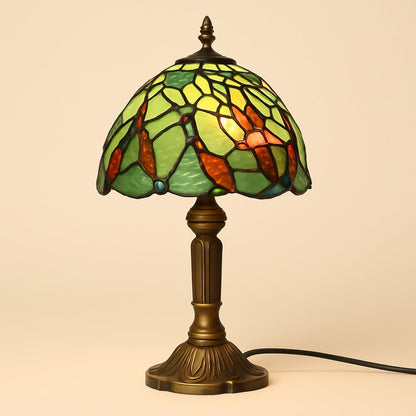 Lampe Tiffany Évasion – Vitrail Libellules et Feuillages
