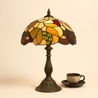 Lampe Tiffany Élixir en Vitrail – Tons Ambrés et Dorés