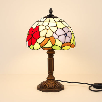Lampe Tiffany Florale – Abat-jour Vitrail Artisanal